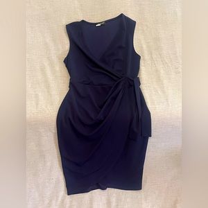 Faux wrap cocktail dress